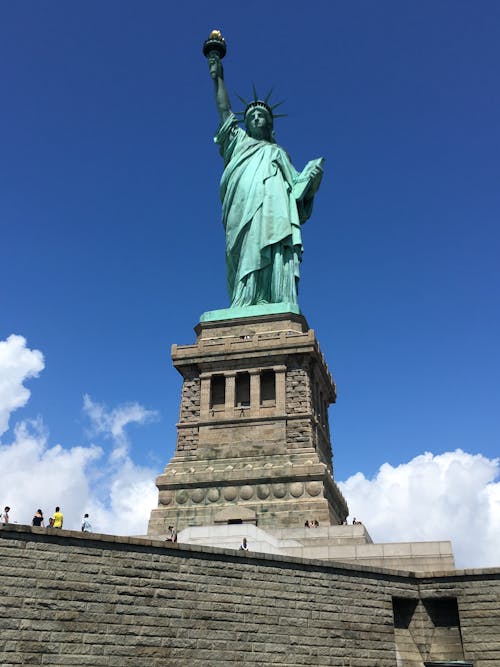 Low Angle shot of the Statue of Liberty