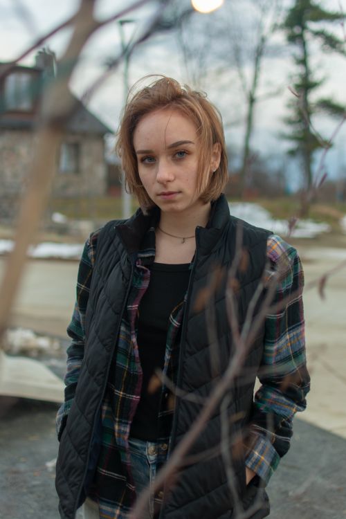 Quilted Vest Over Flannel