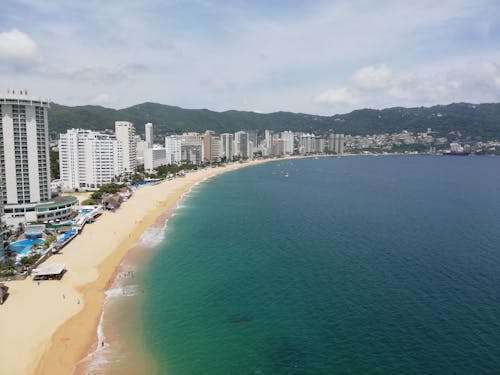 Aerial View of Buildings near the Beach