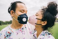 Couple Wearing Face Masks