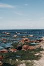 Brown Rocks on Sea Shore