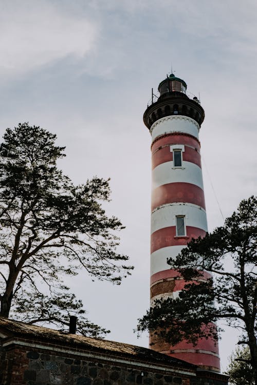 Low-Angle Shot of a Lighthouse