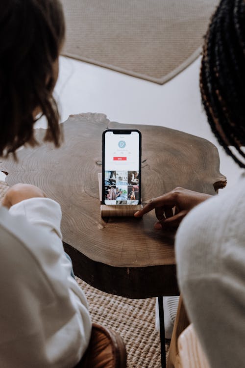 People Looking at a Smartphone