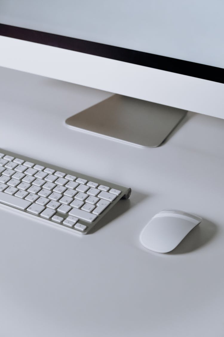 Silver Imac And Apple Magic Keyboard