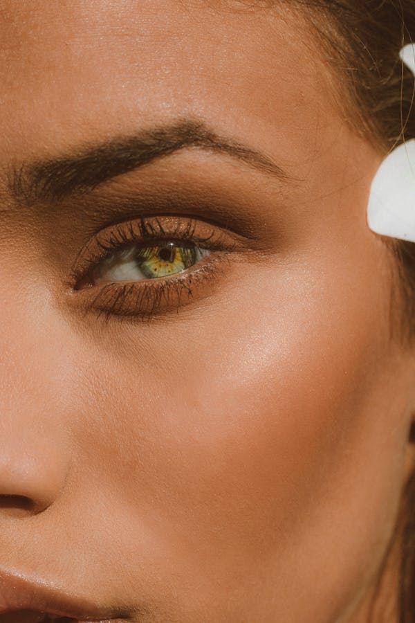 Close-Up Shot of Person with Green Eye
