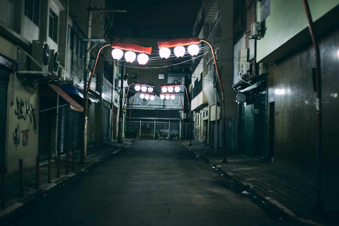 คลังภาพถ่ายฟรี ของ กลางคืน, ซอย, เมือง