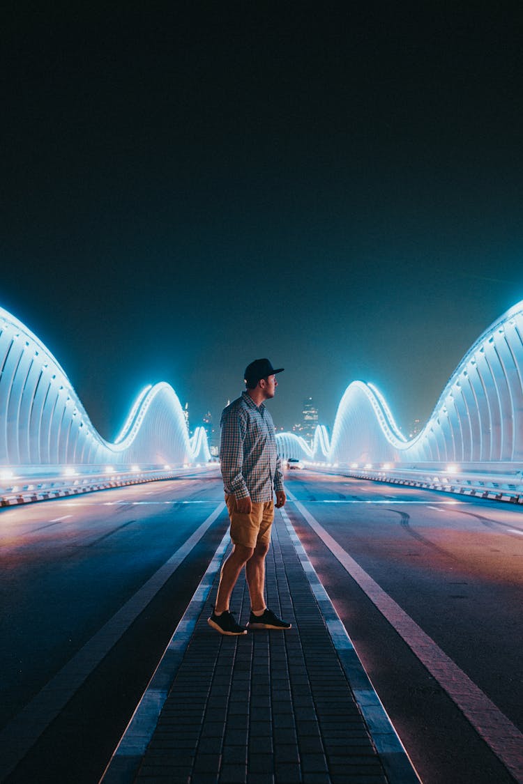 Bright Lights Brightening Up The Bridge