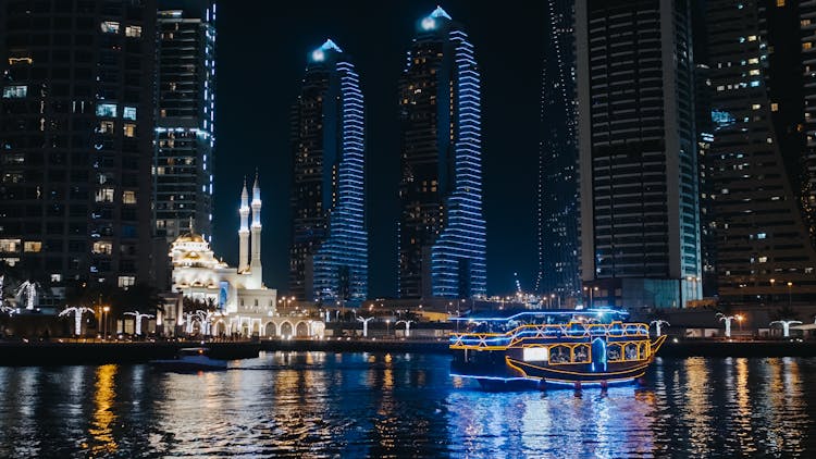 View Of The Dubai Skyline From The Bay