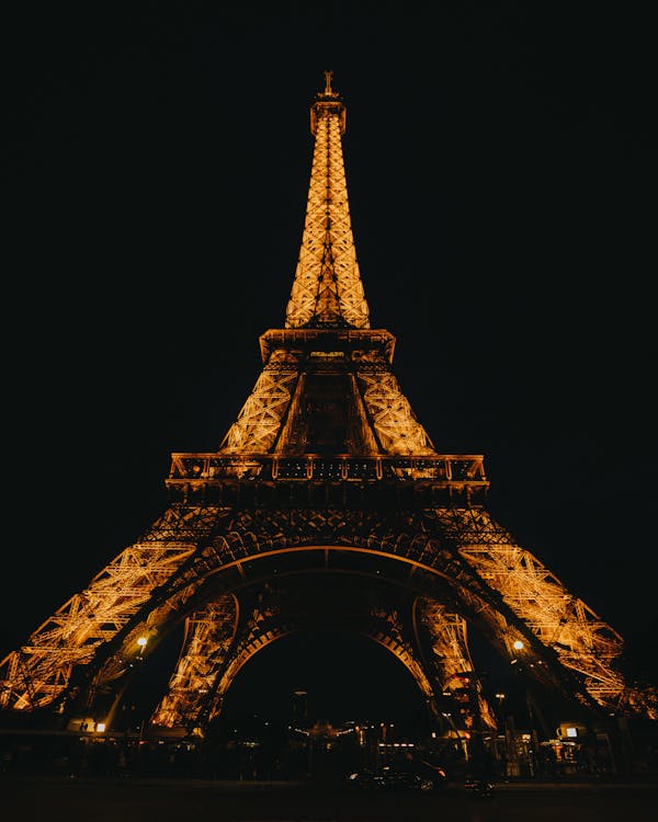 Eiffel Tower in Paris during Night Time · Free Stock Photo