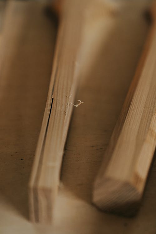 Brown Wooden Plank in Close Up Photography