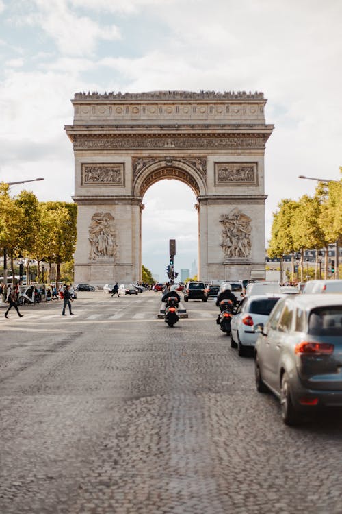 Free People Riding Motorcycle on Road Stock Photo