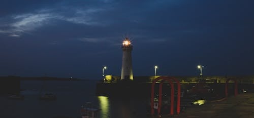 Free stock photo of at sea, blue night, coast Stock Photo