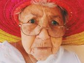 An elderly woman