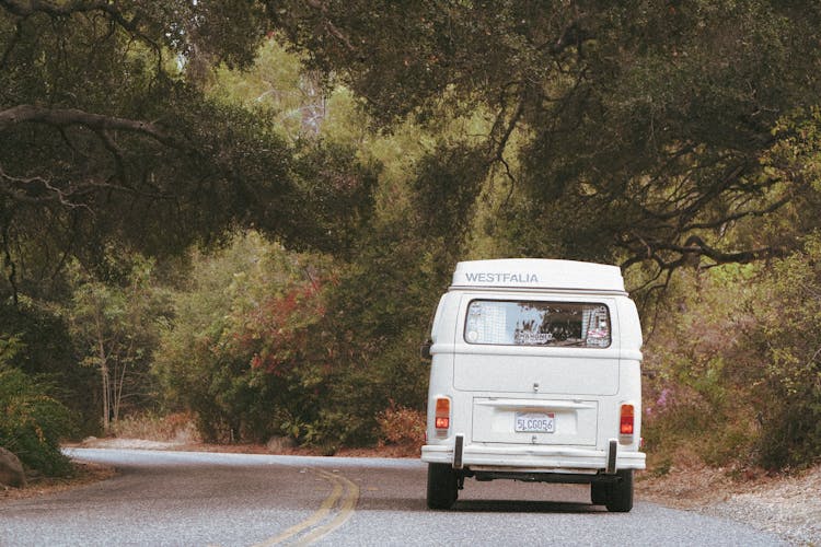 A White Van On Road