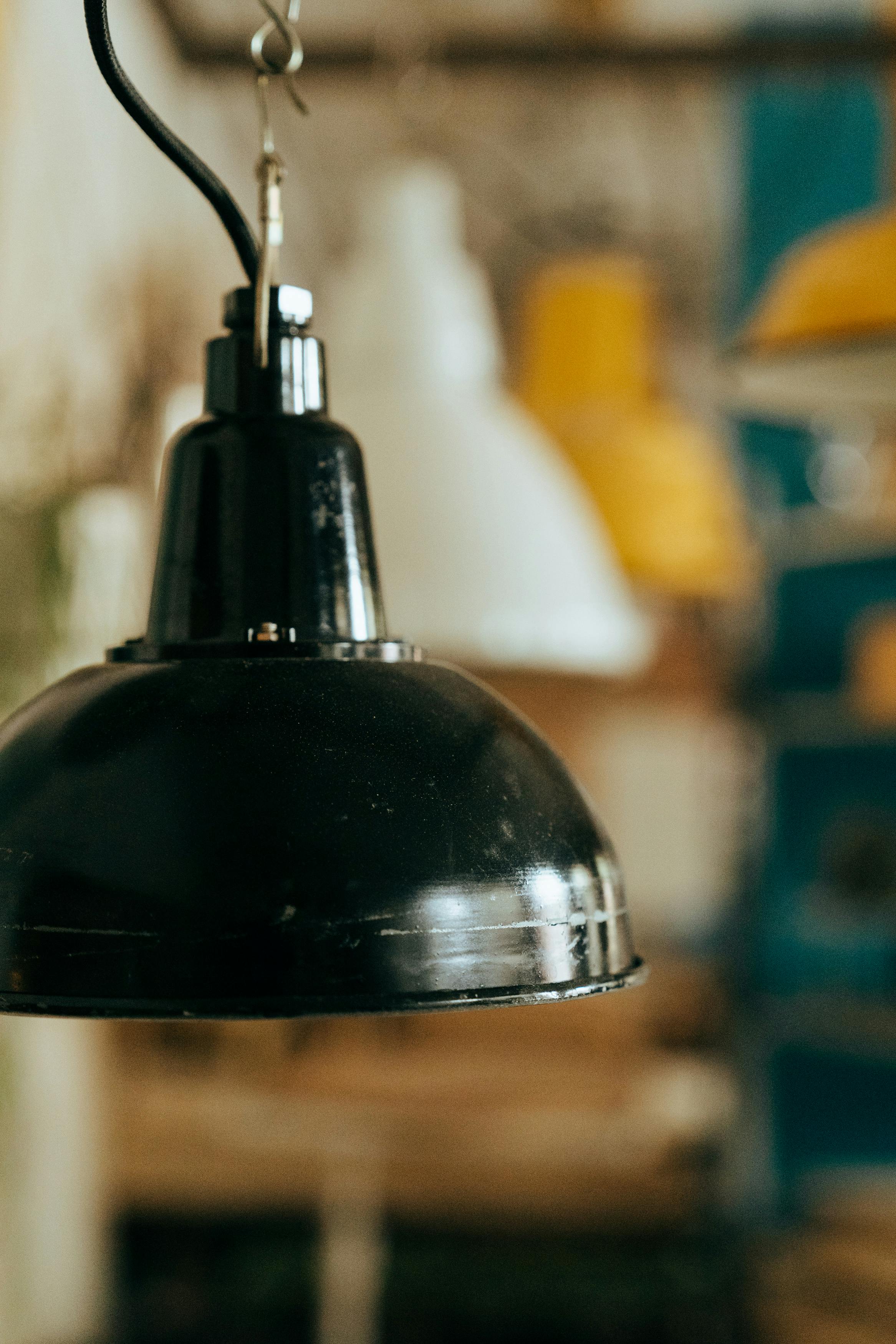 Black and Silver Pendant Lamp · Free Stock Photo