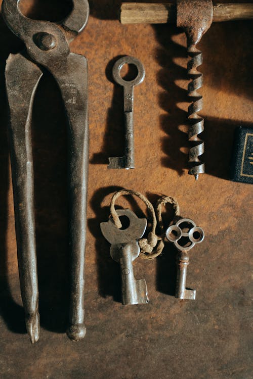 anahtar, Antik, atölye içeren Ücretsiz stok fotoğraf