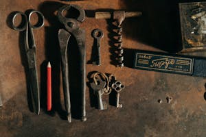 Black and Silver Combination Wrench