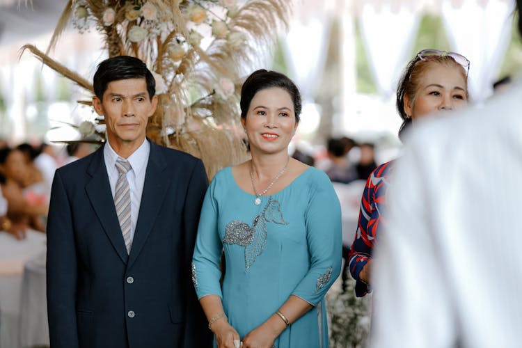 Happy Asian People On Wedding Ceremony