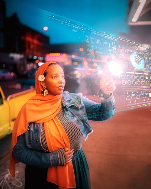 Free stock photo of afro futuristic, black hijab, black woman