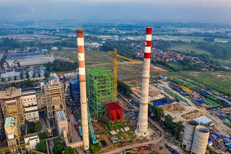 Smokestacks Of A Factory