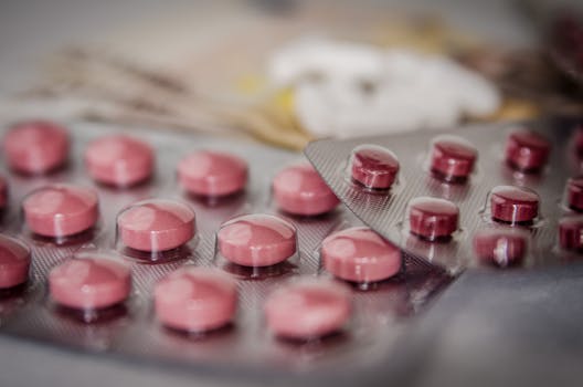 Pink Round Medication Pills