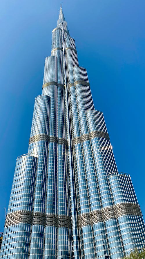 Free Low Angle Shot of Burj Khalifa Building  Stock Photo