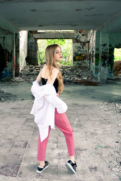 A Woman Photoshoot in an Abandoned Building