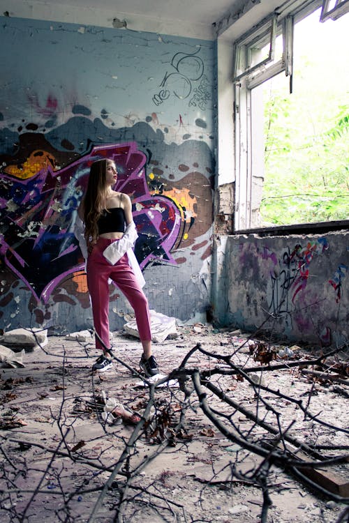 A Model Photoshoot in an Abandoned Building