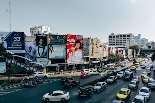 Fotobanka s bezplatnými fotkami na tému autá, Bangkok, centrum mesta