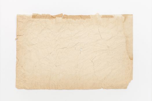 High-resolution image of a vintage tattered paper, ideal for backgrounds and design projects.