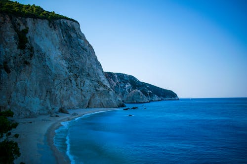 고요한, 그리스, 바위 절벽의 무료 스톡 사진