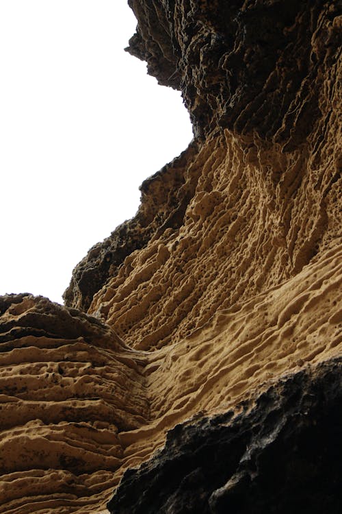 Low Angle Shot of Natural Rock Formation