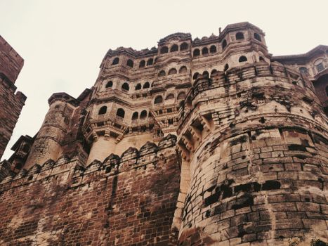 Low Angle Shot of Mehrangarh Fort