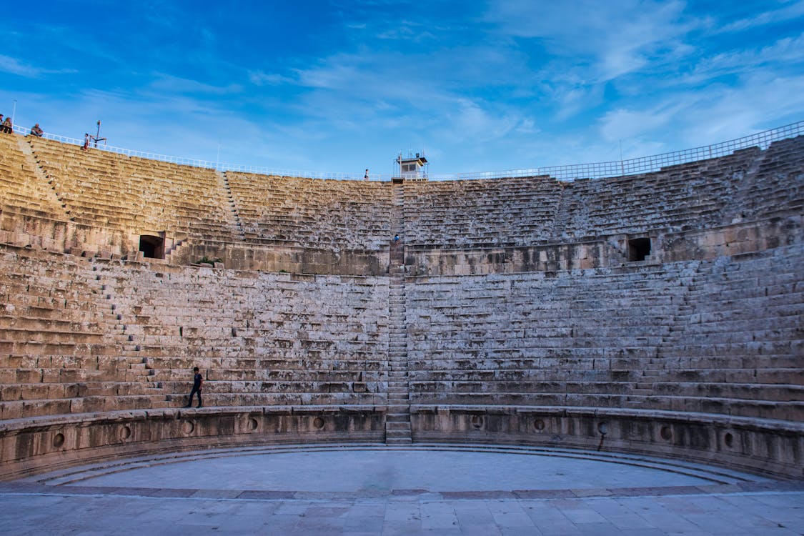 Free Ancient Roman Theater in Jordan Stock Photo