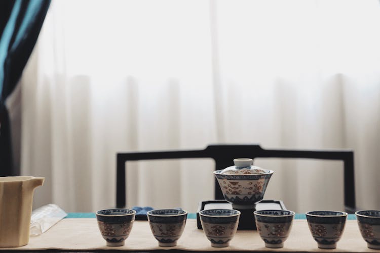 A Tea Set On A Tabletop