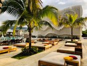 A Poolside at a Hotel Resort