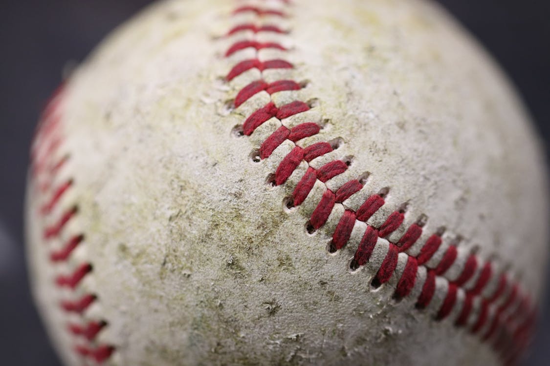 Free Close-Up Shot of a Baseball Ball Stock Photo