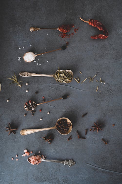 Free Close-Up Shot of Herbs and Spices Stock Photo