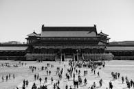Monochrome Photo of Forbidden City