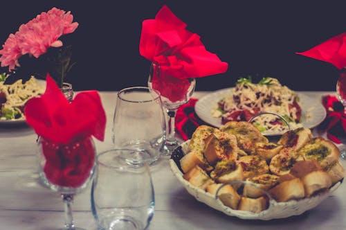 Free stock photo of at table, flowers, food