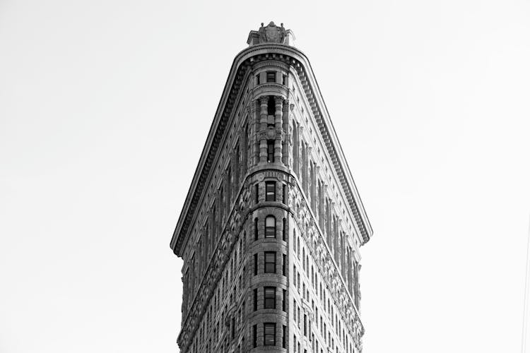 Greyscale Photo Of Flatiron Building