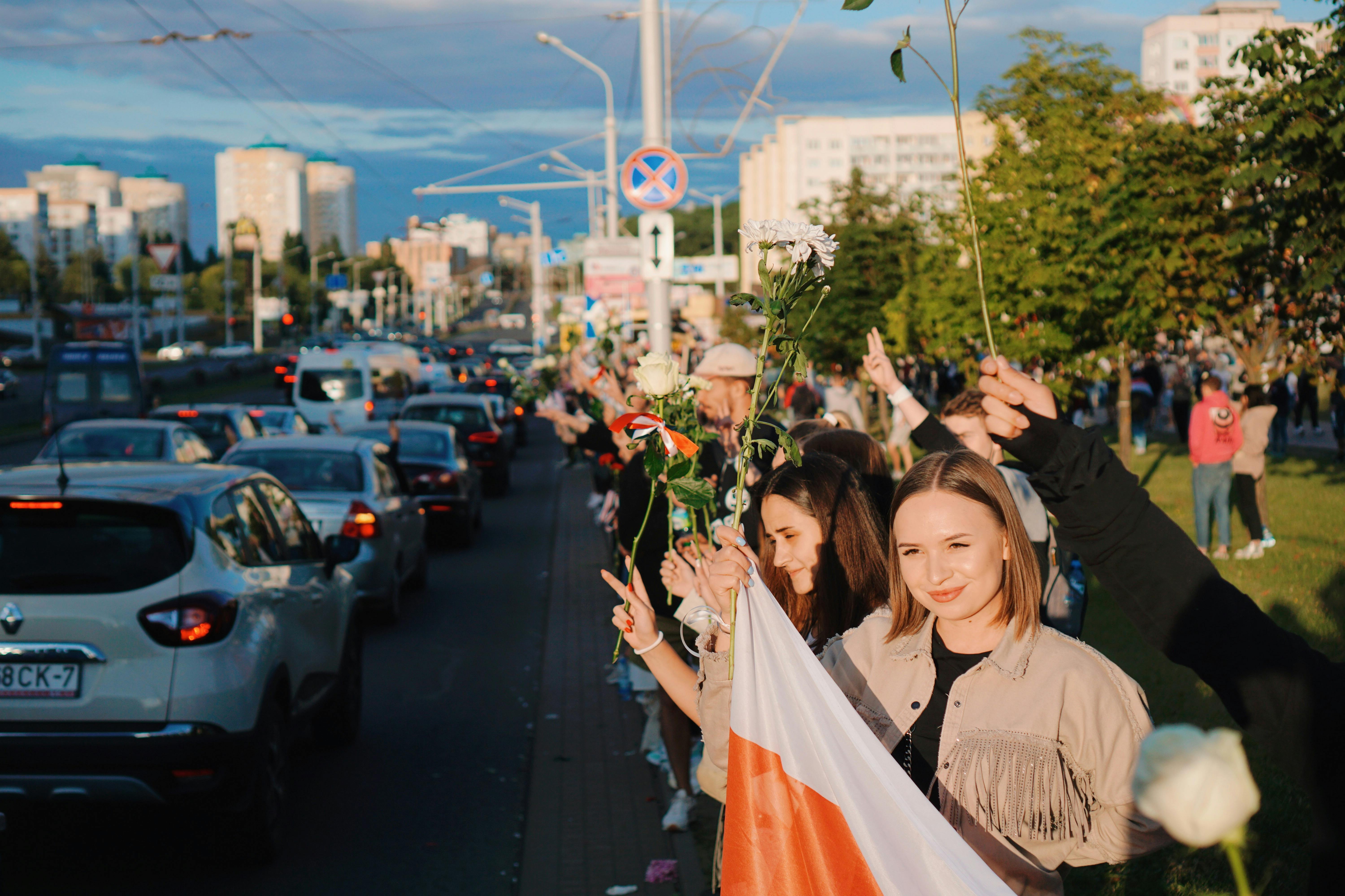 protesters in belarus