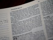 Close-Up Shot of a Bible Page
