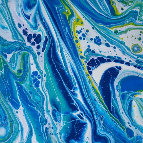 Close-Up Shot of an Acrylic Painting