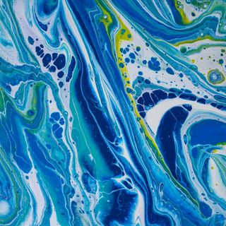 Fluid abstract in blue and green — photo by Scott Webb on Pexels