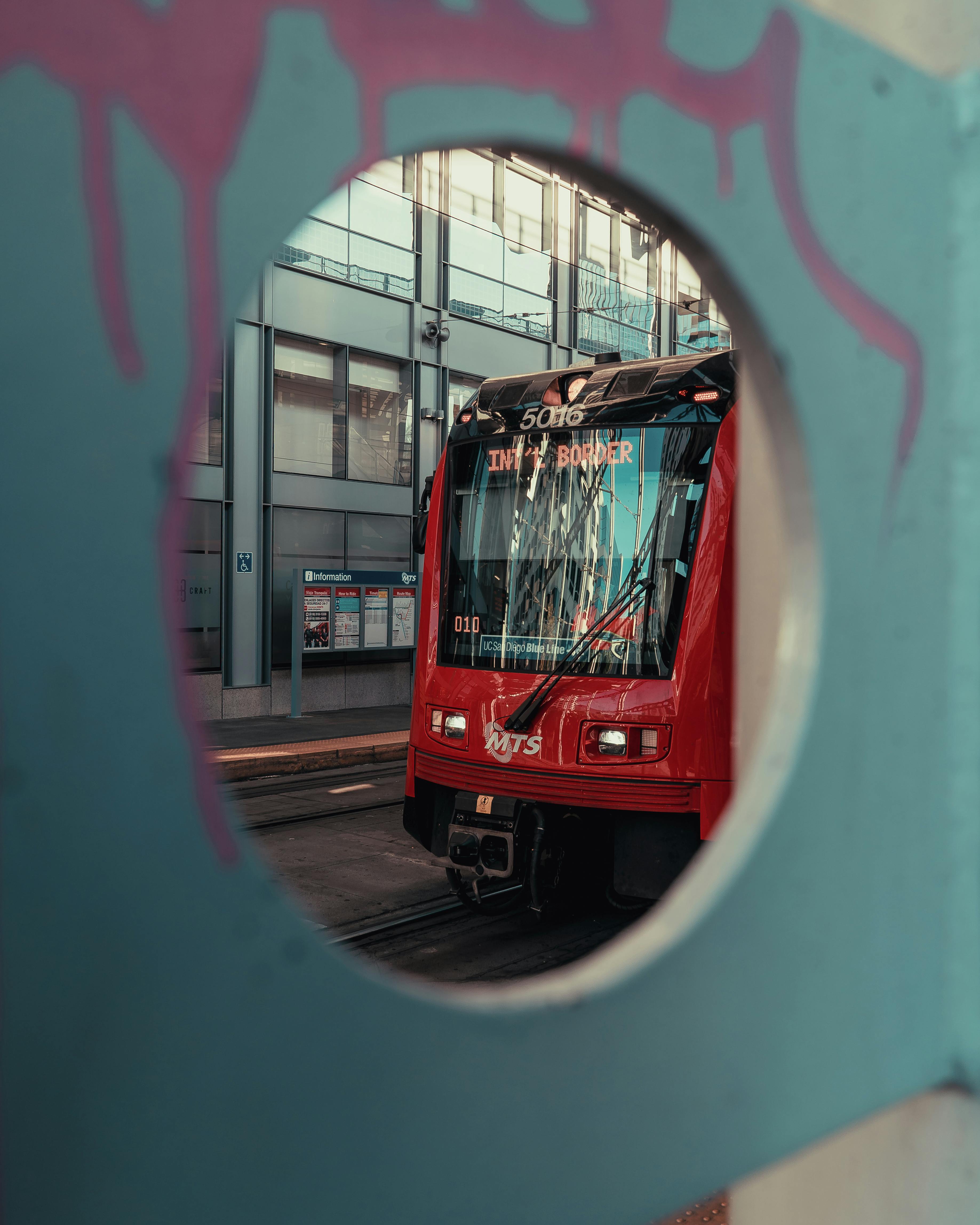 Red Bus Entrance Door · Free Stock Photo