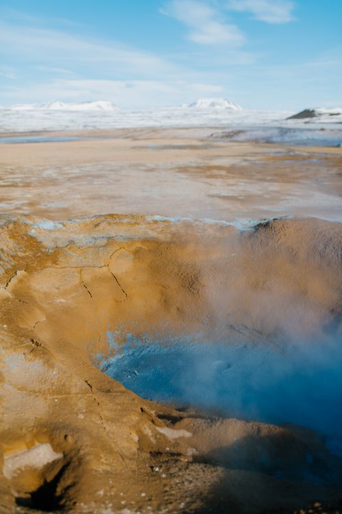 Hot Spring Sign Caution Hot Spring Sign in Icelandic Landscape · Free Stock Photo
