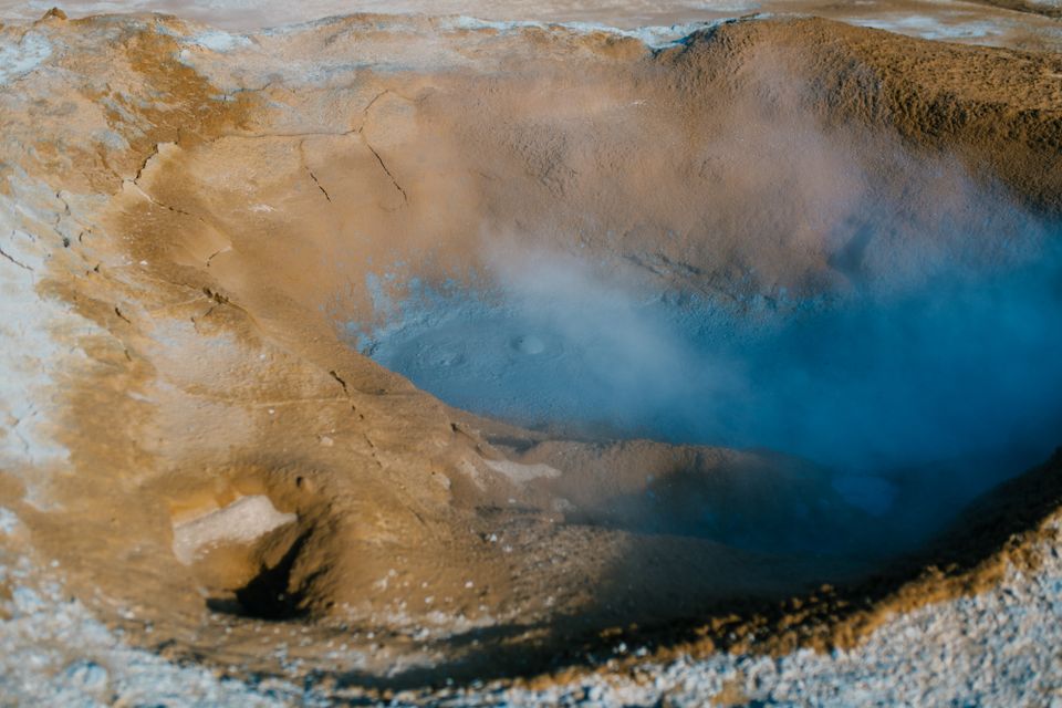 Rock-lined thermal pools at Caldera Hot Springs, fed by geothermal seepage from the Volcán Barú system