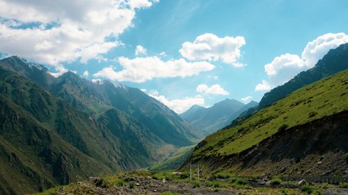 Free Explore the breathtaking mountain scenery and lush valleys of Chuy Province in Kyrgyzstan. Stock Photo