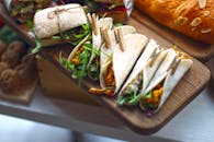 Tacos on Wooden Tray